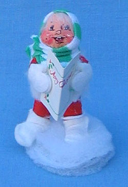 Annalee 3" Caroler Girl - Mint / Near Mint - 803487
