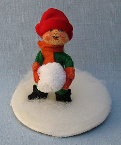 Annalee 3" Boy with Snowball - Excellent - 804088a