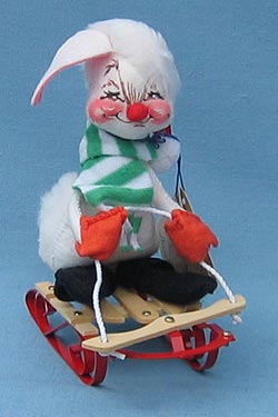 Annalee 7" Bunny on Flexible Flyer Sled - Mint - 806588xx