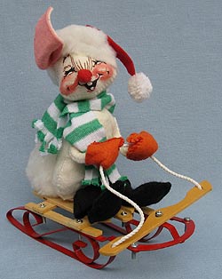 Annalee 7" Bunny on Flexible Flyer Sled - Mint - 806588xo