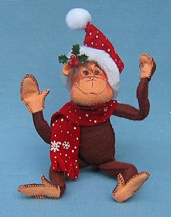 Annalee 6" Christmas Monkey - Mint - 807406