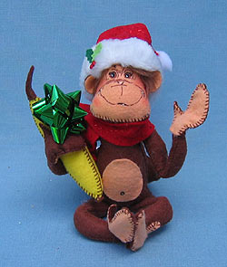 Annalee 7" Bananas Over Christmas Monkey - Mint - 808507