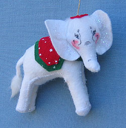 Annalee 3" Snowflake Elephant Ornament - Mint - 811207