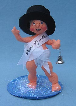 Annalee 7" Happy New Year Baby with Bell - Mint - 820092