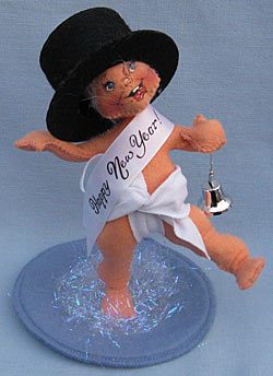 Annalee 7" Happy New Year Baby with Bell - Near Mint - 820092tonga