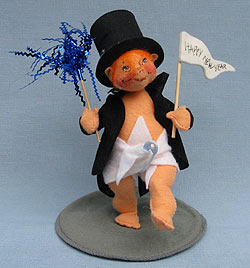 Annalee 7" Happy New Year Kid in Tux & Diaper - Excellent - 820097oxlipa
