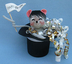 Annalee 7" New Year's Mouse - Mint - 820599sqxt