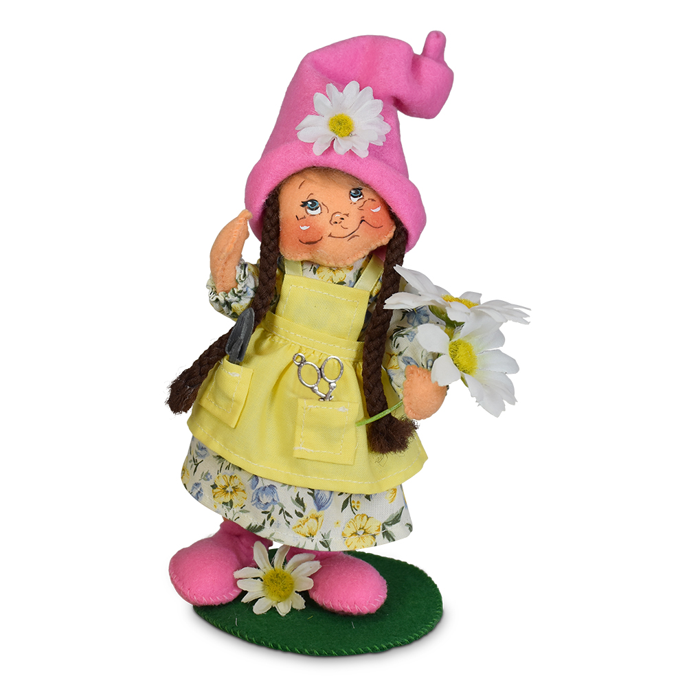 Annalee 7" Happy Daisy Girl Gnome AIA 2023 - Mint - 850423