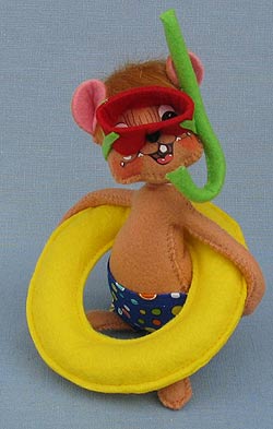 Annalee 6" Splish Splash Scuba Mouse with Tube 2015 - Mint - 850615