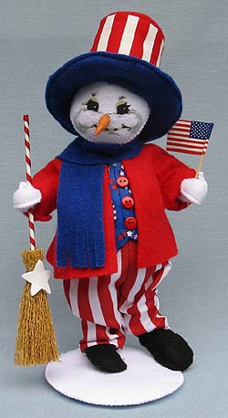 Annalee 9" Patriotic Freedom Snowman 2017 - Mint - 851117