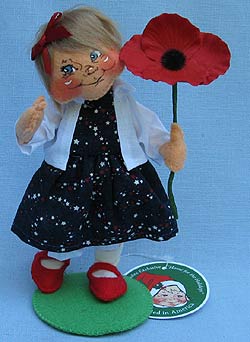 Annalee 7" Remember and Honor Patriotic Girl with Poppy - Mint - 852021ox