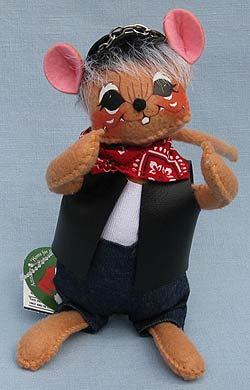 Annalee 6" Motorcycle Biker Dude Mouse - Mint - 860115oxt Annalee 6" Motorcycle Biker Dude Mouse - Mint - 860115oxt