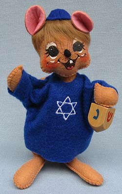 Annalee 6" Jewish Hanukkah Boy Mouse - Mint - 861516