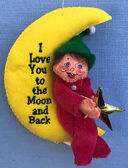 Annalee 5" Love You To The Moon and Back Ornament - Mint - 861721