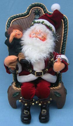 Annalee 11" Santa's with 4" Child Whispering in His Ear - Mint - 880304