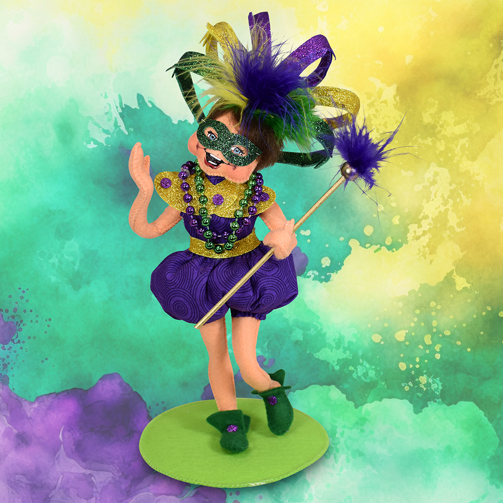 Annalee 10" Mardi Gras Carnival Girl AIA 2024 - Mint - 910024