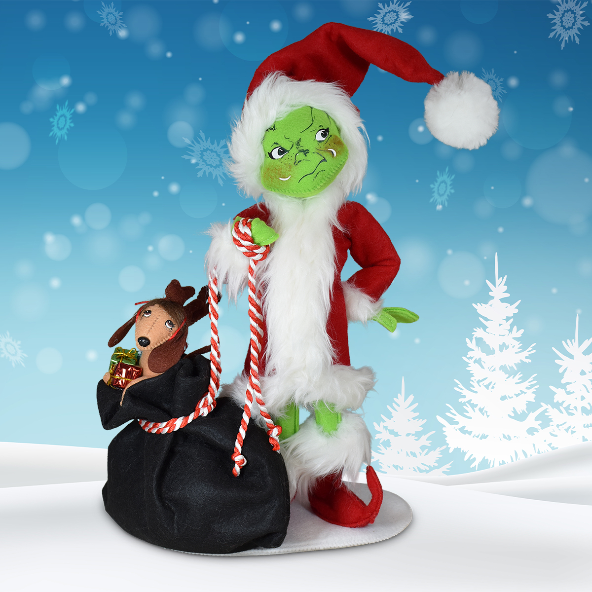Annalee 14" Mean Fellow Grinch & Max the Dog AIA 2025 - Mint - 921325 Annalee 14" Mean Fellow Grinch & Max the Dog AIA 2025 - Mint - 921325