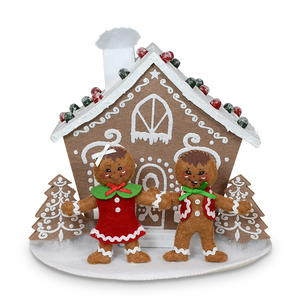 Annalee 7" Frosted Friends Forever Gingerbread Men & House AIA 2025 - Mint - 922125