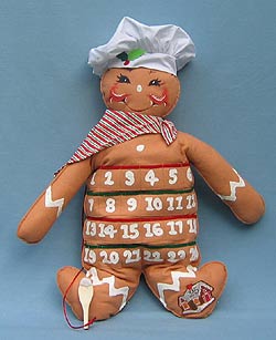 Annalee 30" Gingerbread Man Chef Countdown Calendar - Mint - 933206