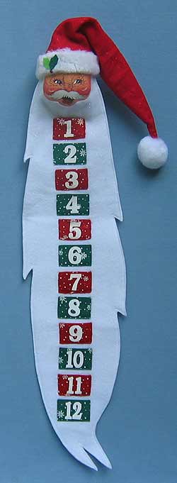 Annalee 7" Twelve Day Candy Santa Countdown Calendar - Mint - 933306