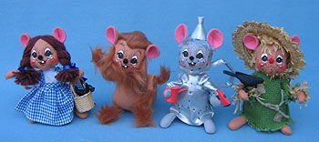 Annalee 6" Wizard of Oz Mice - Set of Four - Mint - 9430-943303