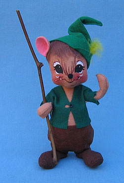 Annalee 8" Little John Hiker Robin Hood Mouse - Mint - 943107 Annalee 8" Little John Hiker Robin Hood Mouse - Mint - 943107