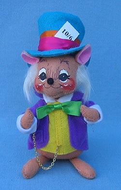 Annalee 8" Alice in Wonderland Mad Hatter Mouse - Mint - 943206