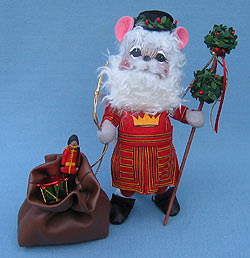 Annalee 6" British Santa Mouse - Mint - 944804