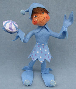 Annalee 12" Blue Candy Elf Holding Candy - 2013 - Mint - 964413ox