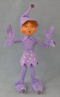Annalee 12" Purple Elf - 2013 - Mint - 964613scooh
