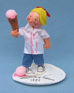 Annalee 7" Ice Cream Kid Logo 1993 - Mint / Near Mint - 965393