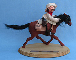 Annalee 10" Pony Express Rider and Horse - Mint - 965493