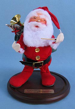 Annalee 10" Bean Nosed Santa with Base - Mint - 965794