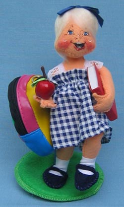 Annalee 7" Teachers Pet School Girl with Backpack- Mint - 967099