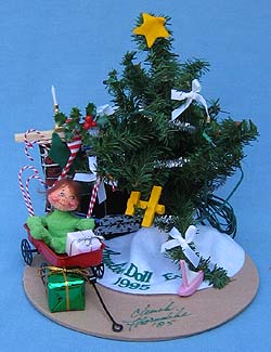 Annalee 3" Christmas Morning Itsie Vignette - Signed - Mint - 970095ox