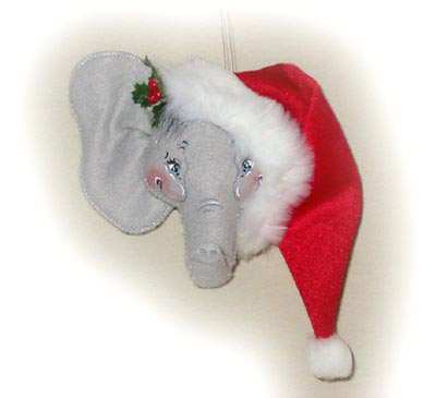 Annalee 4" Christmas Elephant Ornament - Mint - 980603ebay