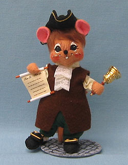 Annalee 6" Town Crier Pilgrim Mouse - Mint - 981905oxt