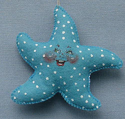 Annalee 4" Blue Starfish Ornament - Mint - Prototype - 983301blp