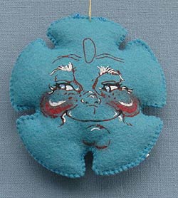 Annalee 4" Blue Sand Dollar Ornament - Mint - Prototype - 983401blp