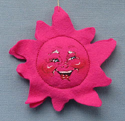 Annalee 6" Pink Sun Ornament - Mint - Prototype - 983601pkp