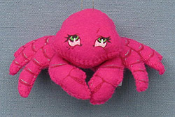 Annalee 4" Pink Crab Ornament - Mint - Prototype - 983901pkp