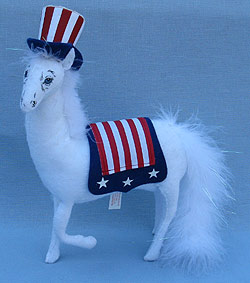Annalee 11" Patriotic Pony - Excellent - 987703a