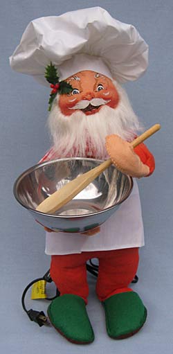 Annalee 18" Animated Motorized Chef Santa - Mint / Near Mint - 991288