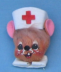 Annalee 3" Nurse Mouse Head Pin - Mint - 993691