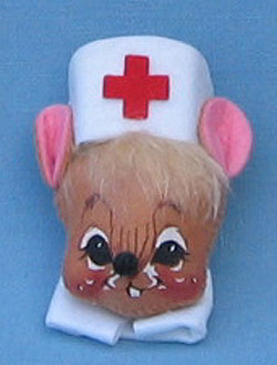 Annalee 3" Nurse Mouse Head Pin - Mint - 993691ox