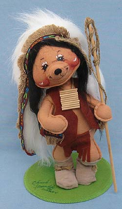 Annalee 10" Indian Chief Bear with Disney Pin - Excellent - 996396ox