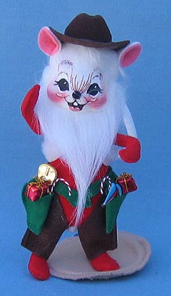 Annalee 7" Cowboy Santa Mouse - Mint - 996799