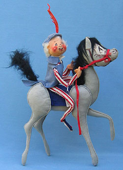 Annalee 18" Patriotic Yankee Doodle Dandy on 18" Horse - Very Good - A306-75b