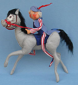 Annalee 18" Patriotic Yankee Doodle Dandy on 18" Horse - Excellent - A306-75bew