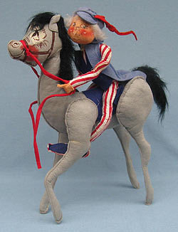 Annalee 18" Patriotic Yankee Doodle Dandy on 18" Horse - Excellent - A306-75ox